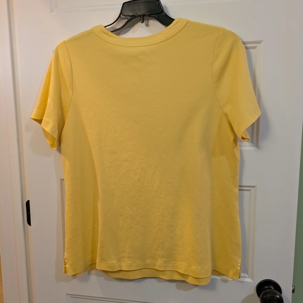 Kim Rogers Yellow Square Neck Short Sleeve Tee - Picture 8 of 11